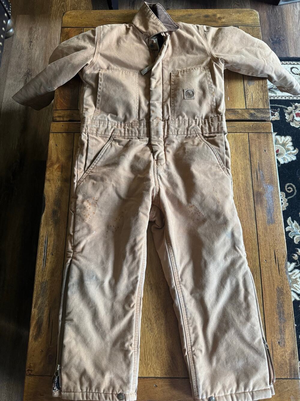 Berne Youth Small 6-8 Insulated Duck Canvas Coveralls Brown Workwear Retail $85